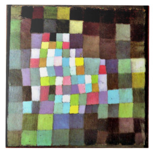 Klee Abstraction med referens ...Träd Kakelplatta