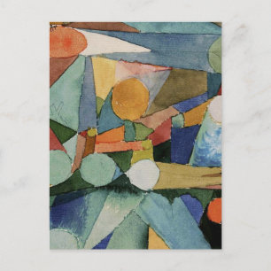 Klee - abstrakt Färg Shapes Vykort