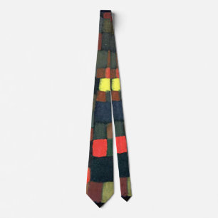 Klee - Abstrakt färgharmoni med fyrkanter Slips