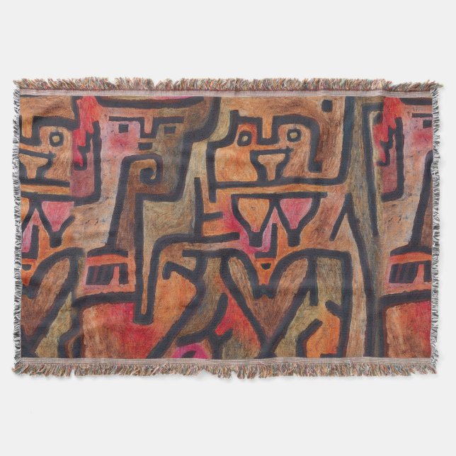 Klee Abstrakt Forest Expressionist Modern Art Filt (Framsidan)