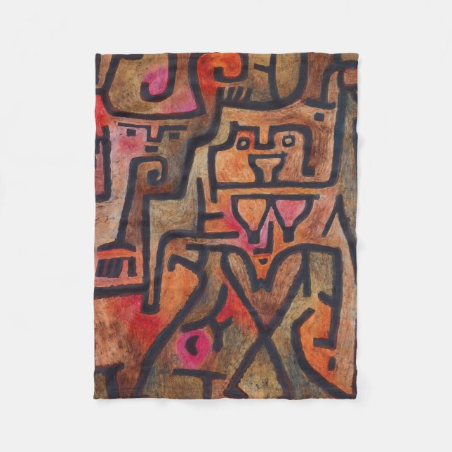 Klee Abstrakt Forest Expressionist Modern Art Fleecefilt (Framsidan)