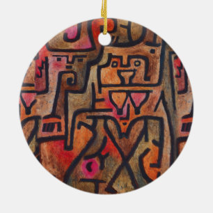 Klee Abstrakt Forest Expressionist Modern Art Julgransprydnad Keramik