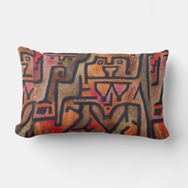 Klee Abstrakt Forest Expressionist Modern Art Lumbarkudde (Framsida)