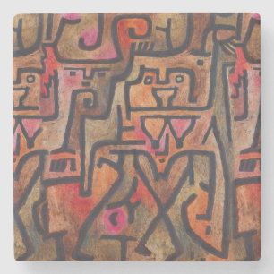 Klee Abstrakt Forest Expressionist Modern Art Underlägg Sten