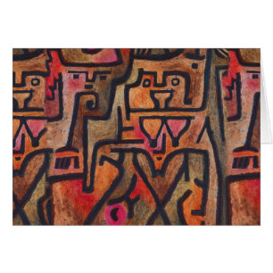 Klee Abstrakt Red Abstrakt Expressionist Nature Hälsningskort