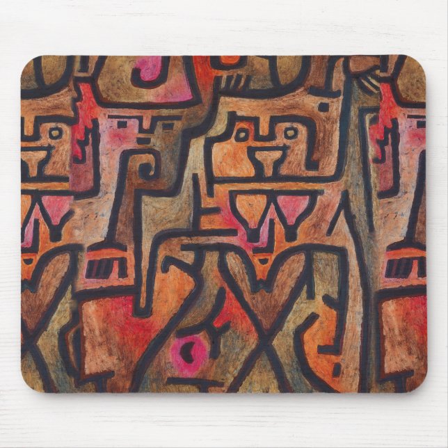 Klee Abstrakt Skog Expressionistisk Modern Konst Musmatta (Framsidan)