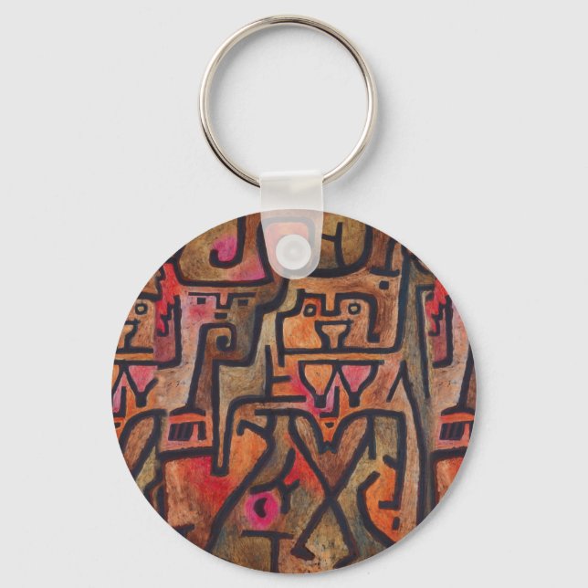 Klee Abstrakt Skog Expressionistisk Modern Konst Nyckelring (Framsida)