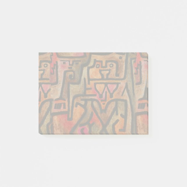 Klee Abstrakt Skog Expressionistisk Modern Konst Post-it Block (Framsida)