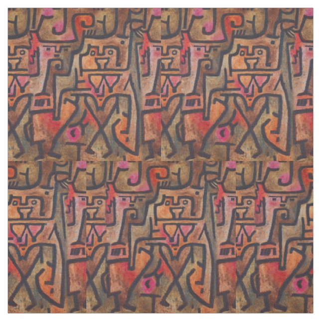 Klee Abstrakt Skog Expressionistisk Modern Konst Tyg (Provkarta)