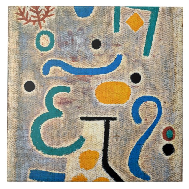 Klee: abstrakten Vas Kakelplatta (Framsidan)