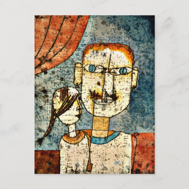 Klee - Adam och Little Kväll Vykort (Framsida)