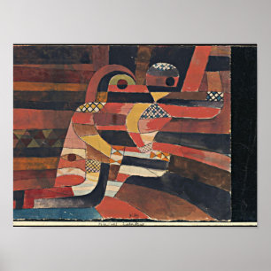 Klee - Älskare, färgstark 1920-målning Poster