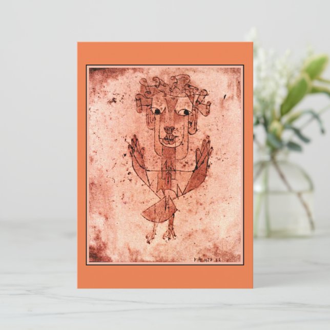 Klee - Angelus Novus (New Angel) Julkort (Stående Fram)