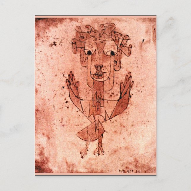 Klee - Angelus Novus (New Angel) Vykort (Framsida)
