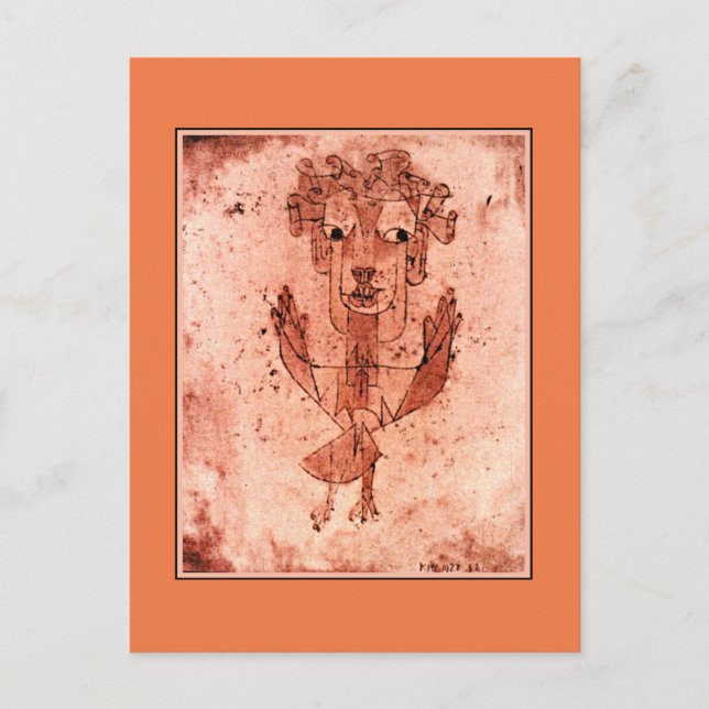 Klee - Angelus Novus (New Angel) Vykort (Framsida)