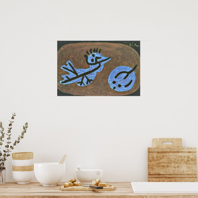 Klee - Blå Fågel-Pumpa Poster (Kök)
