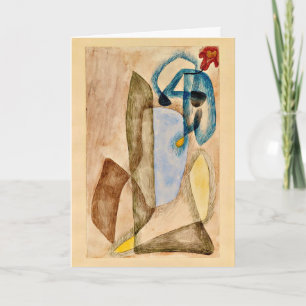 Klee - blomma i mars, abstrakt konst kort