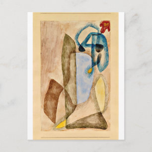 Klee - blomma i mars, abstrakt konst vykort