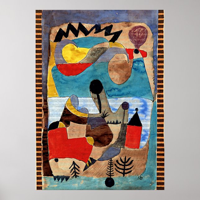 Klee - Castle liggande med svart blixt Poster (Framsidan)
