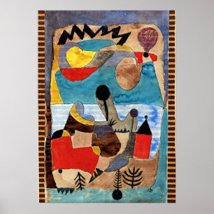 Klee - Castle liggande med svart blixt Poster