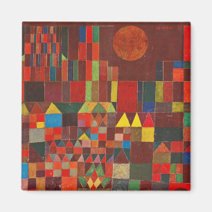 Klee - Castle och Sol, abstrakt Magnet