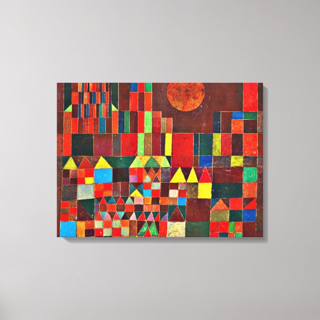 Klee - Castle och Sol Canvastryck (Framsida)