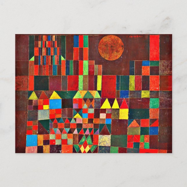 Klee - Castle och Sol Vykort (Framsida)