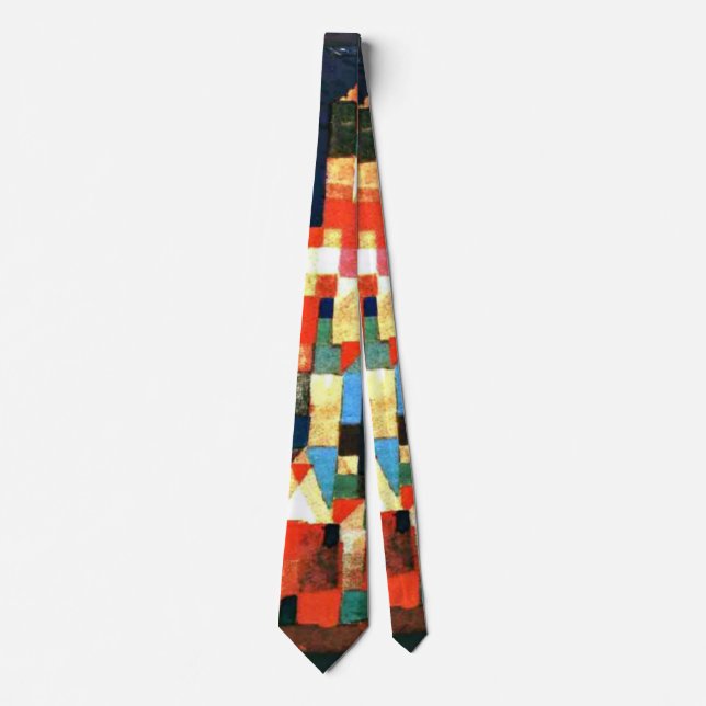 Klee - City Bild med Red and Grönt Accents Slips (Framsida)