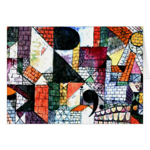 Klee - City of R. Paul Klee-teckning Hälsningskort