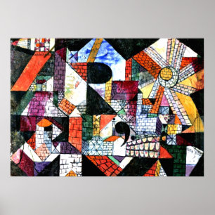 Klee - City of R. Paul Klee-teckning Poster
