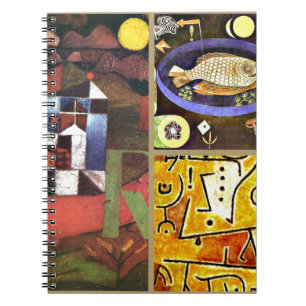 Klee Collage Anteckningsbok Med Spiral