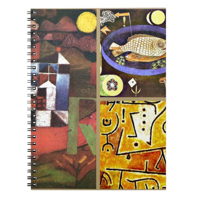 Klee Collage Anteckningsbok Med Spiral (Framsidan)
