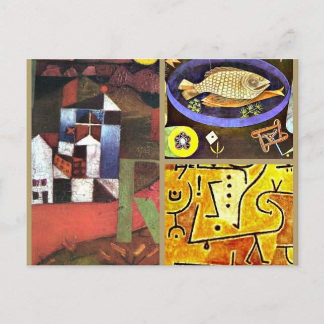 Klee Collage Vykort (Framsida)
