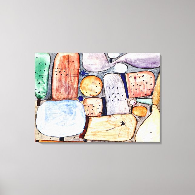 Klee - Delar till ett liggande monterat Canvastryck (Framsida)