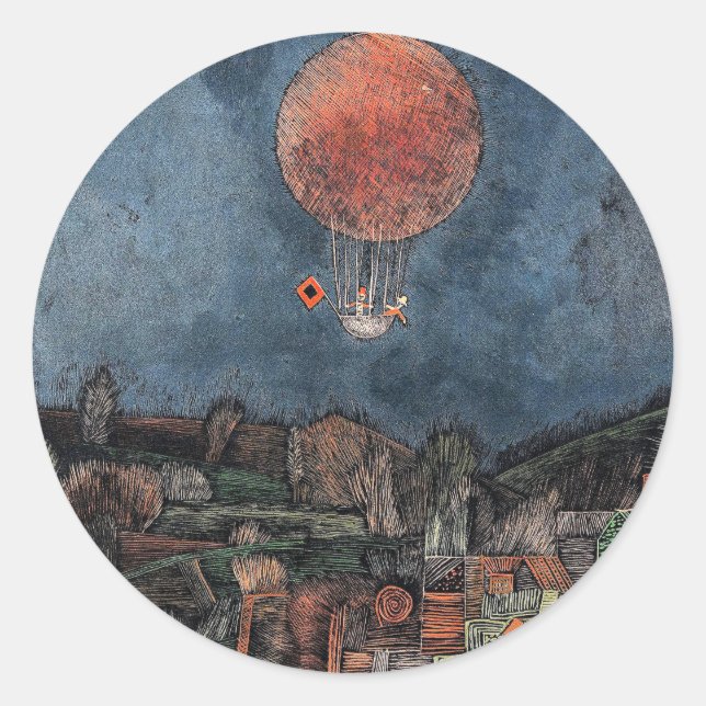 Klee - Der Luft Balloon Runt Klistermärke (Framsida)
