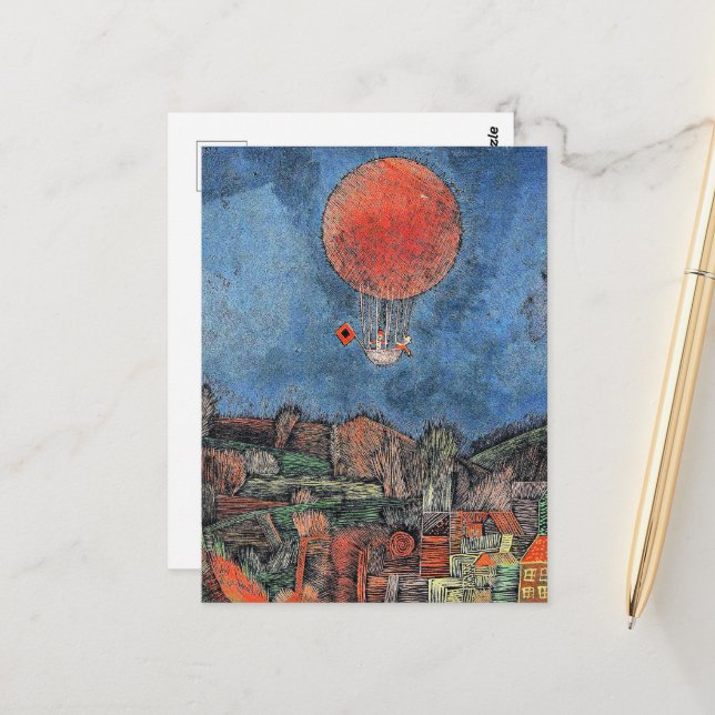 Klee - Der Luft Balloon Vykort (Fram/Back In Situ)