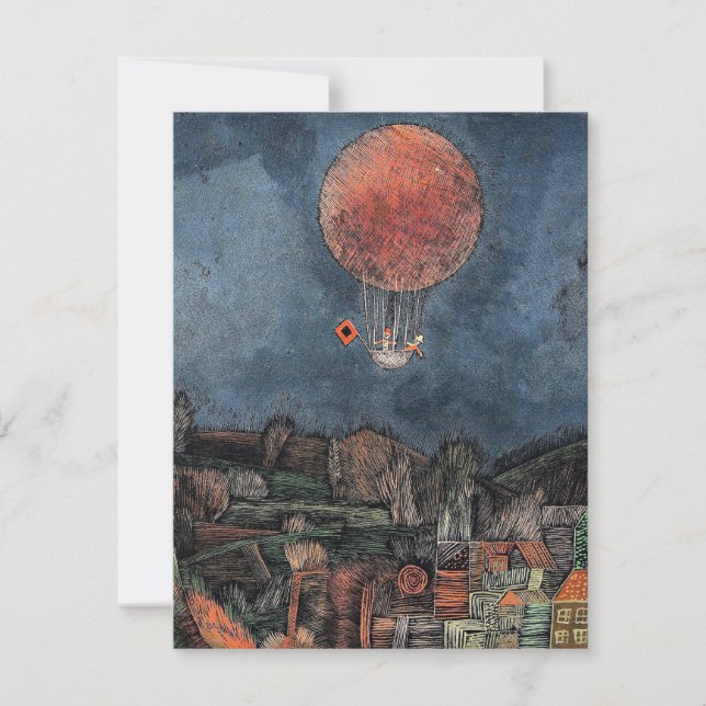 Klee - Der Luftballoon, berömd-tavla Kort (Framsida)