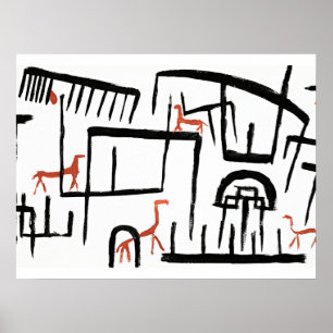 Klee - Djur i ett djurutrymme Poster