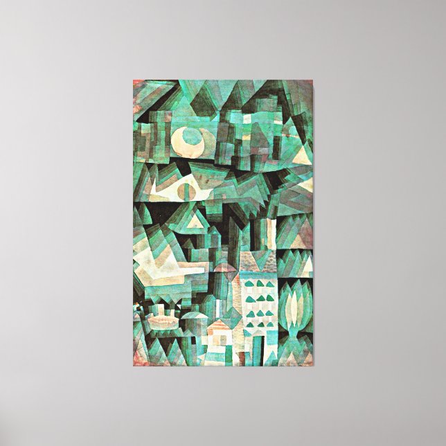 Klee - Dream City, abstrakt Art. Canvastryck (Framsida)