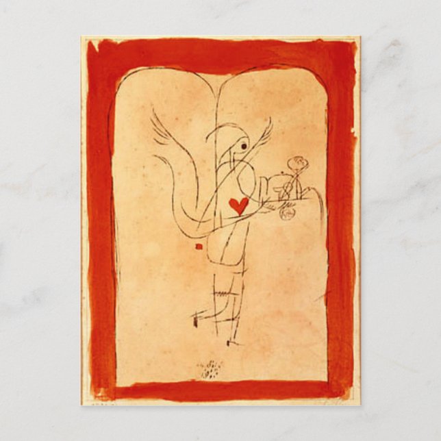 Klee - En anda ger en liten frukost Vykort (Framsida)