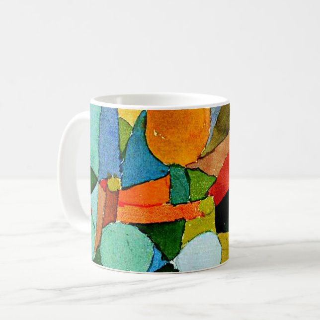 Klee-Färg-former, berömd-målning, Kaffemugg (Framsida vänster)