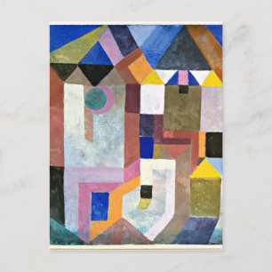 Klee - färgad arkitektur vykort