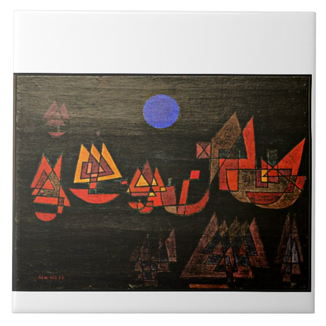 Klee - Fartyg i natten Kakelplatta (Framsidan)