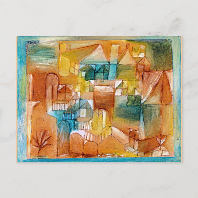 Klee - Fascade Brown-Grönt Vykort (Framsida)