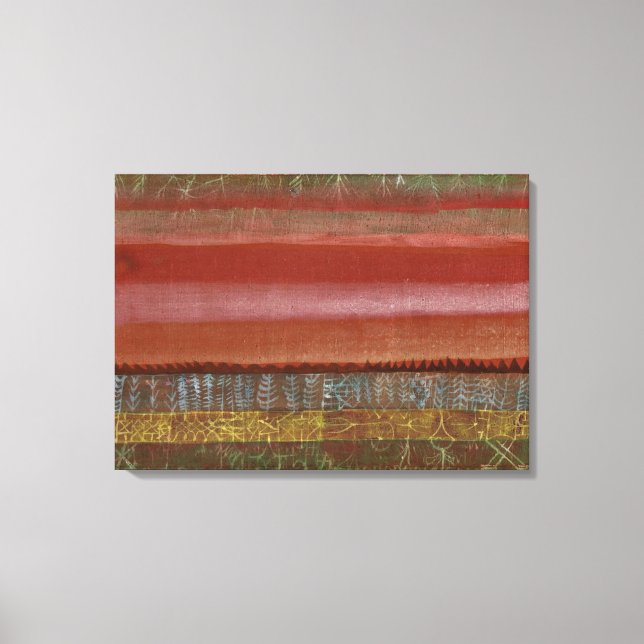 Klee - Flat liggande, abstrakt konst Canvastryck (Framsida)