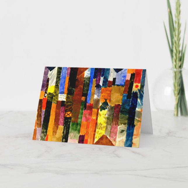 Klee - Före staden, abstrakt konst, Kort (Framsida)