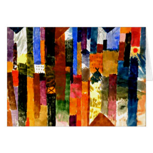 Klee - Före staden. Paul Klee målar. Hälsningskort
