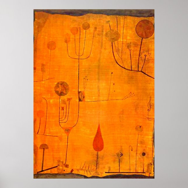 Klee - Frukter på rött Poster (Framsidan)