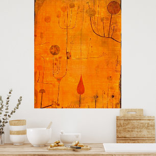 Klee - Frukter på rött Poster