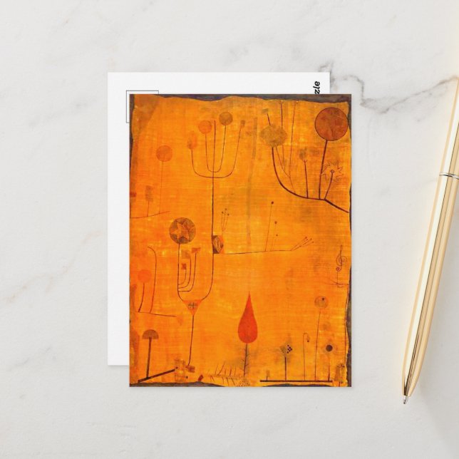 Klee - Frukter på rött Vykort (Fram/Back In Situ)